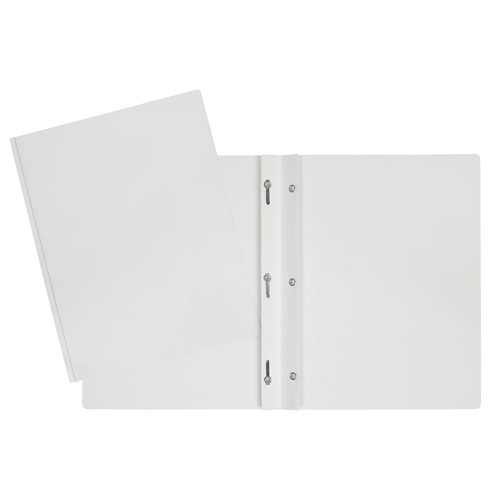 Couverture Duo-Tang 3 attaches laminé LG blanc