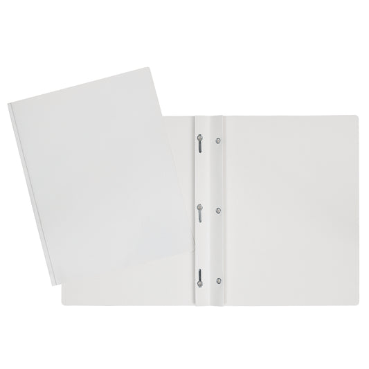 Couverture Duo-Tang 3 attaches laminé LG blanc