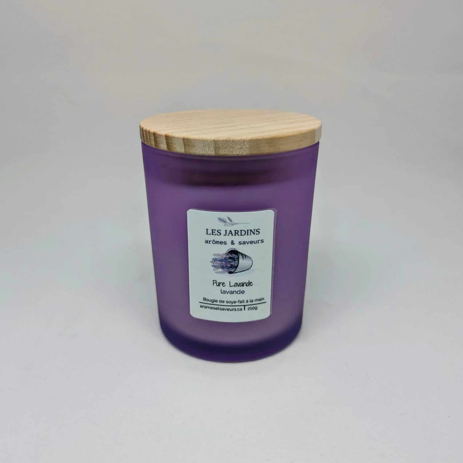JARDINS ARÔMES & SAVEURS - BOUGIE LAVANDE PURE 210G