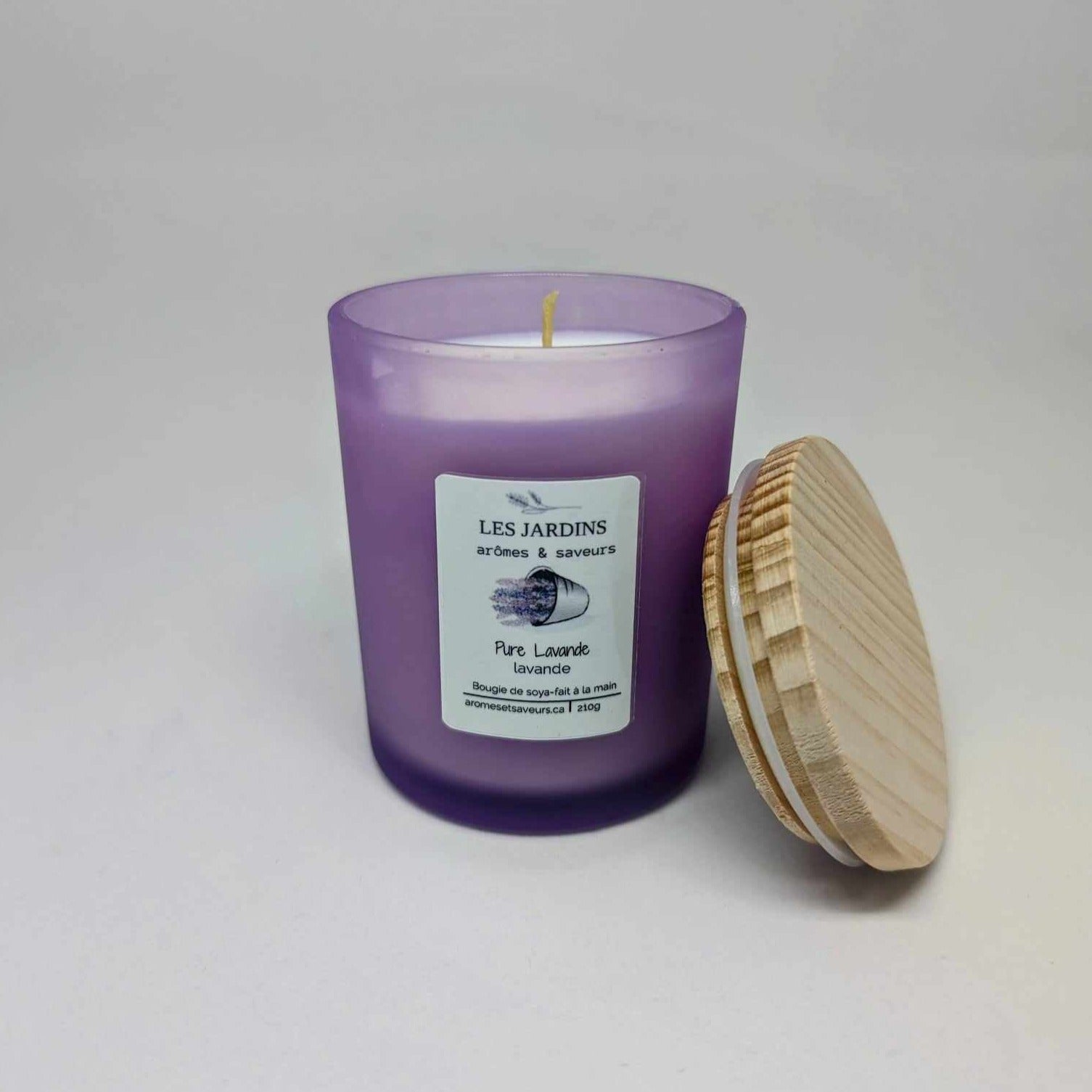 JARDINS ARÔMES & SAVEURS - BOUGIE LAVANDE PURE 210G