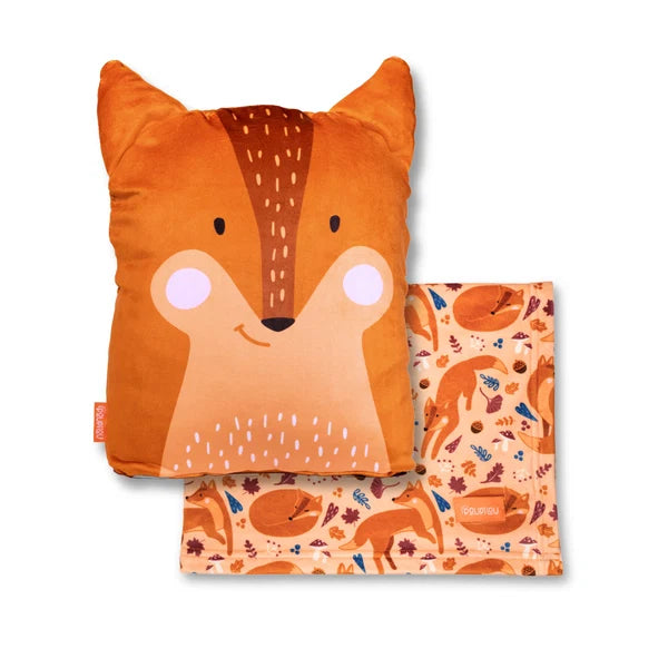 ENSEMBLE PELUCHE COUVERTURE 3-EN-1 - RENARD
