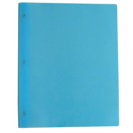 Couverture de présentation  3 attaches poly translucide - bleu clair