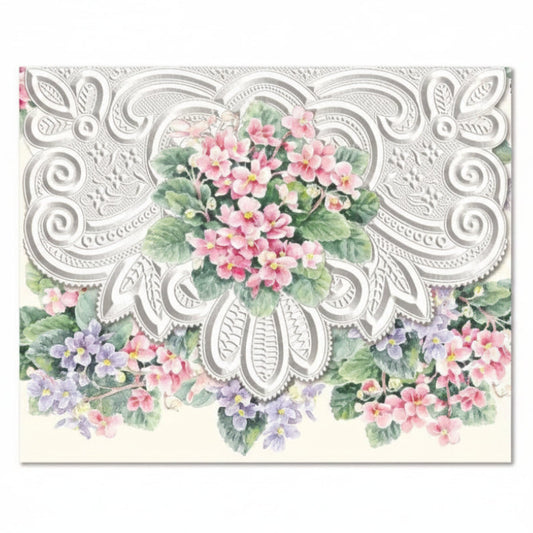 ENSENBLE DE CARTE-NOTE "AFRICAN VIOLETS"