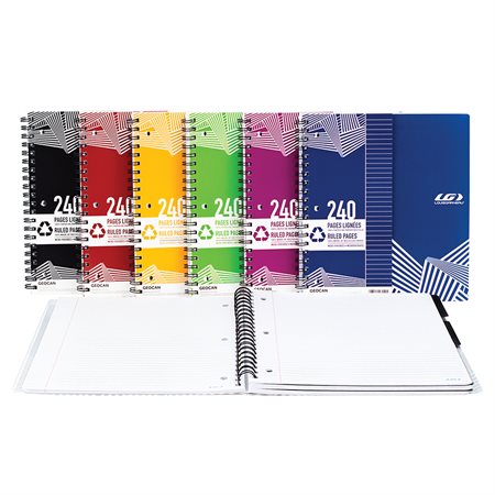 CAHIER LIGNÉ À RELIURE SPIRALE – COULEUR ASST.