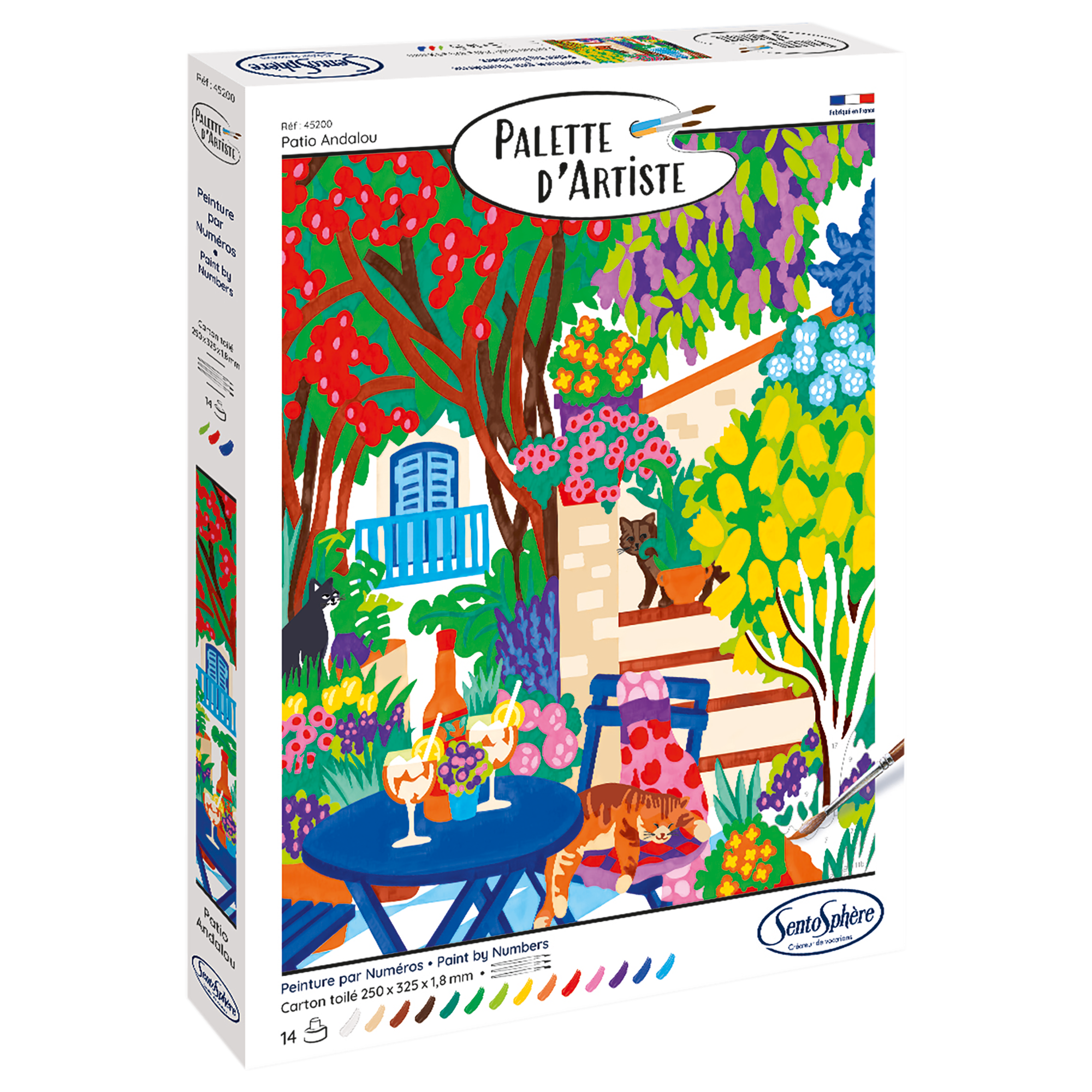 PALETTE ART - PEINTURE NUMERO PATIO ANDALOU