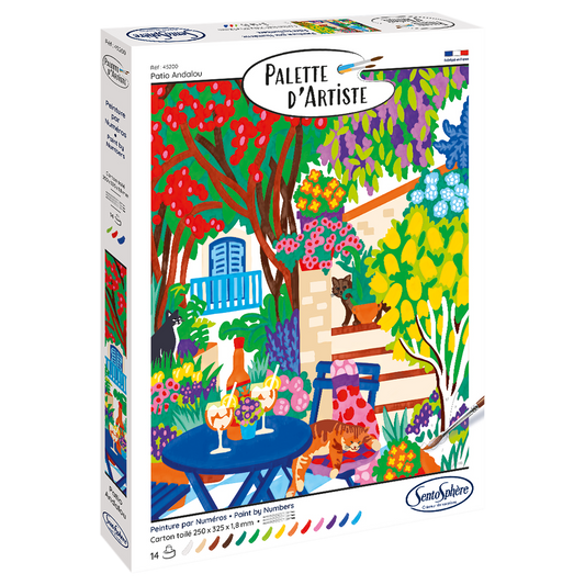 PALETTE ART - PEINTURE NUMERO PATIO ANDALOU