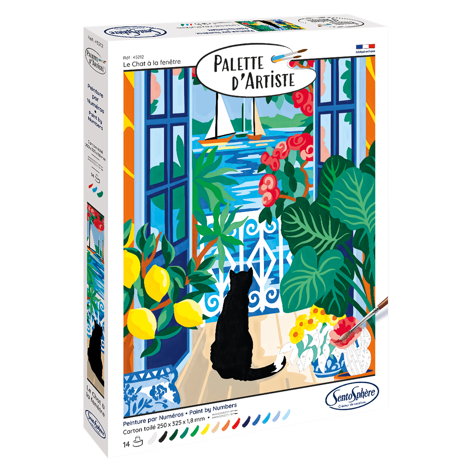 PALETTE ART- PEINTURE NUMERO CHAT FENETRE