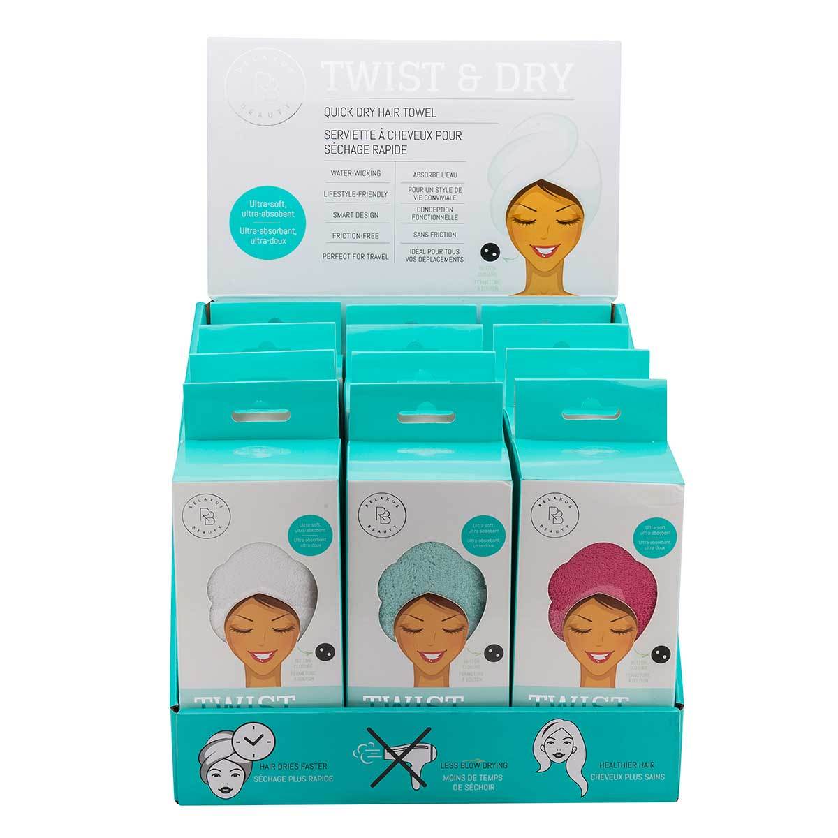 RELAXUS - "TWIST & DRY" SERVIETTE CHEVEUX