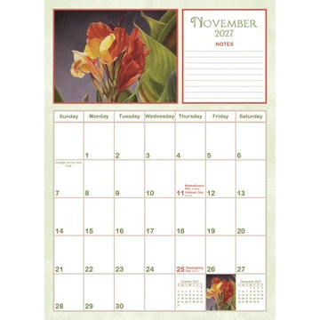 PINE RIDGE ART - AGENDA MENSUEL "BEAUTY IN BLOOM" 2027