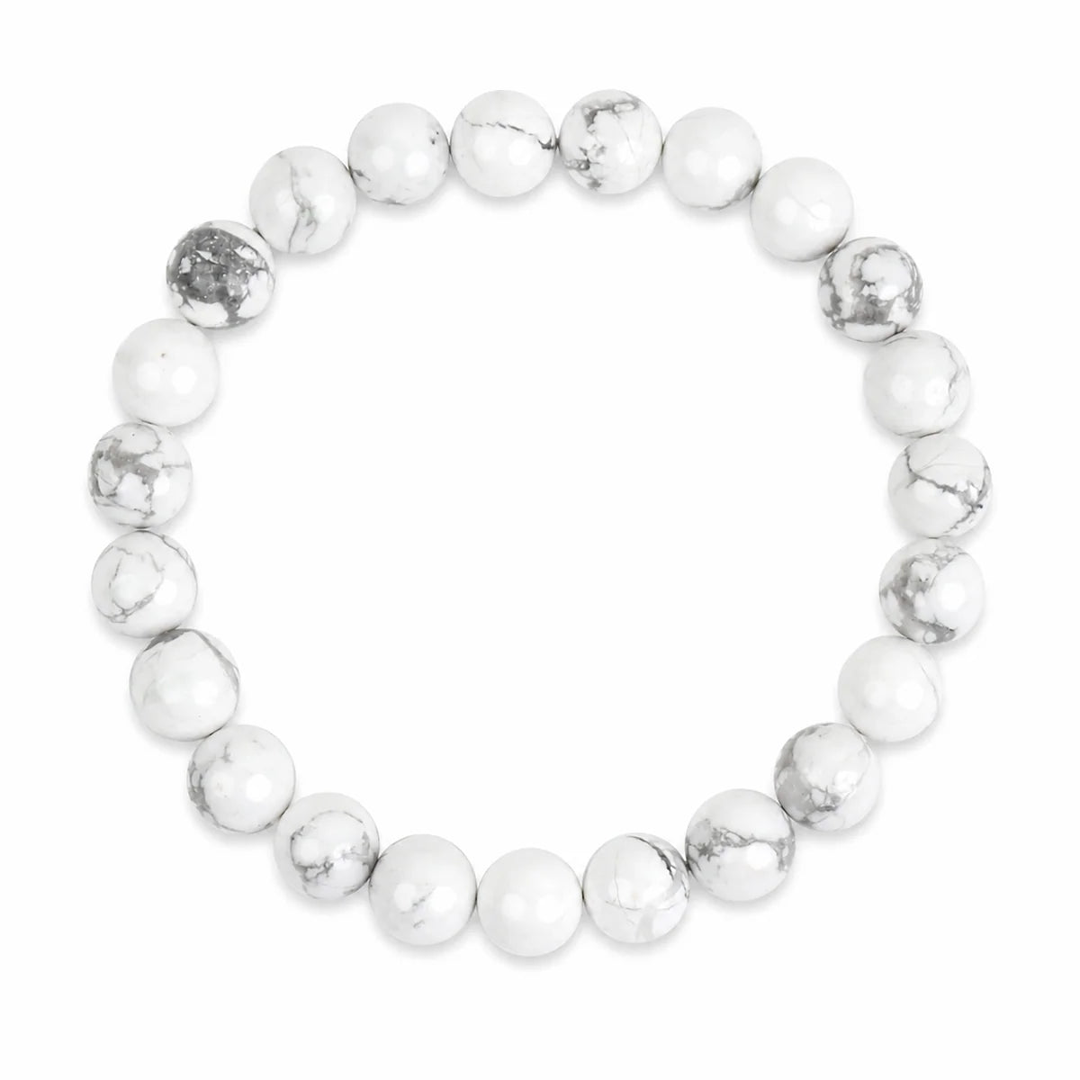 BRACELET PIERRE PRECIEUSE HOWLITE BLANC