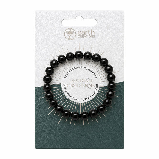 BRACELET PIERRE PRECIEUSE OBSIDIENNE NOIR
