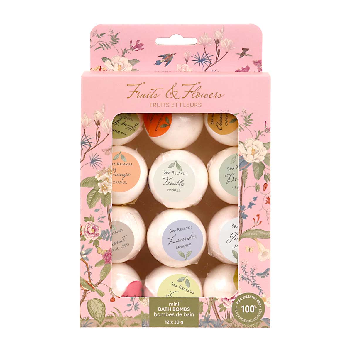 RELAXUS - BOMBE DE BAIN FRUIT & FLEUR 12X30g