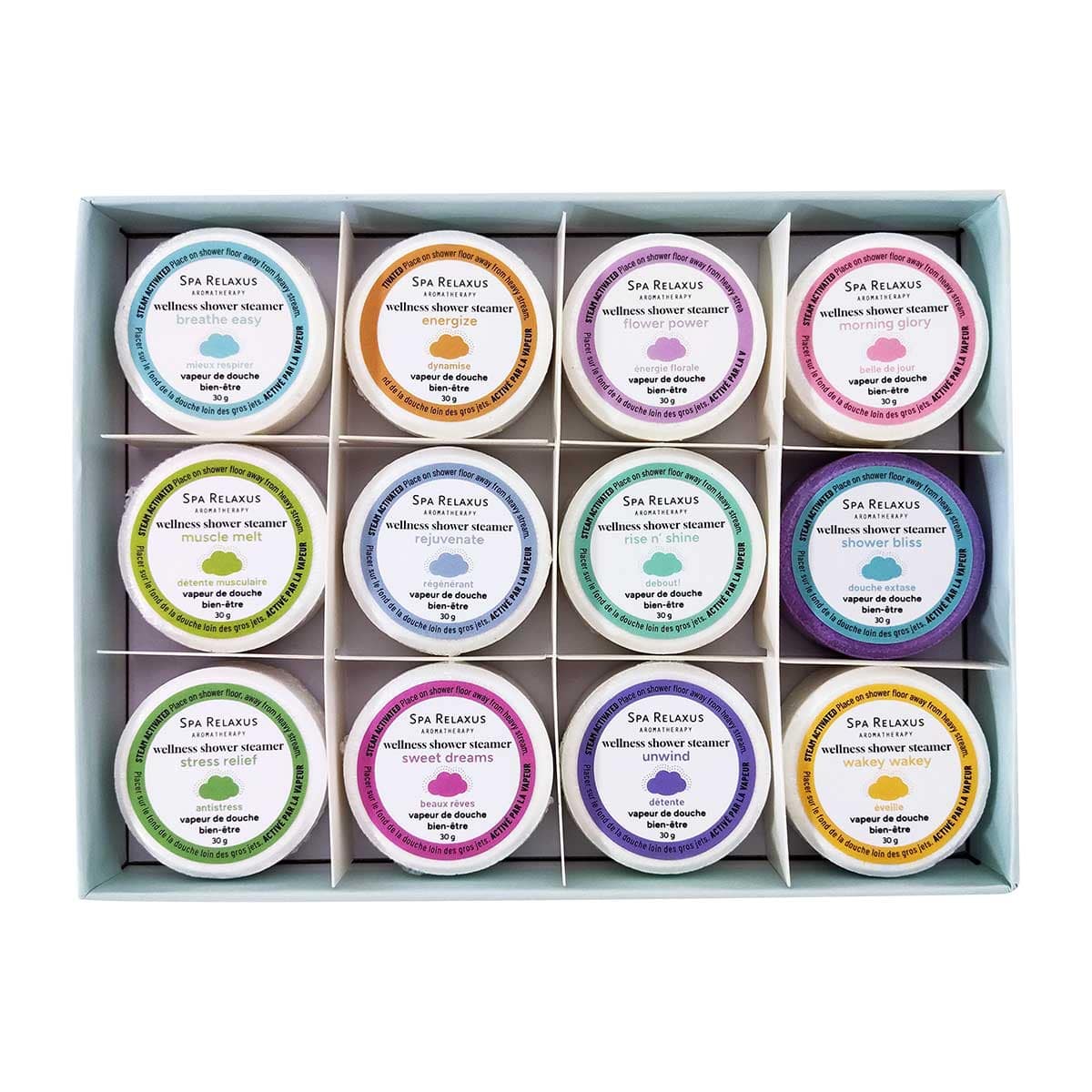 RELAXUS - BOMBE VAPEUR DOUCHE BIEN-ETRE 12PCS