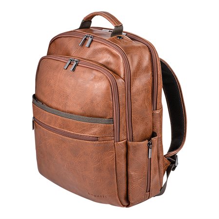 Sac dos cuir végan port 15,6" BKP116 COGNAC