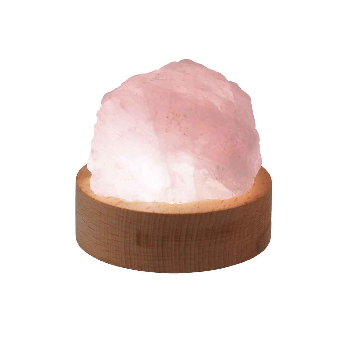 LAMPE "CRYSTAL AURA" EN QUARTZ ROSE