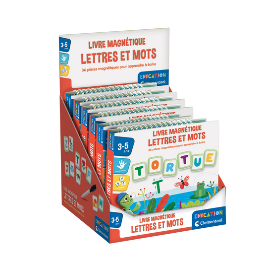 CLEMENTONI- LIVRE MAGNETIQUE LETTRES & MOTS