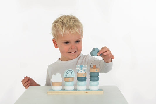 LABEL - PETITS ANNEAUX EMPILAGE BLEU