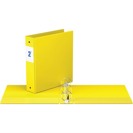 RELIURE INDUSTRIELLE  2" ANNEAUX ROND - JAUNE