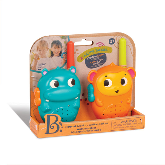 B.TOYS - ENSEMBLE "WALKIE TALKIES" HIPPO & SINGE