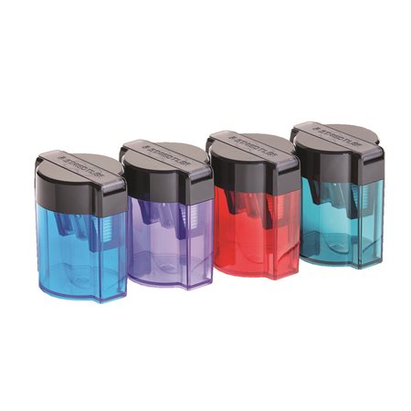 TAILLE-CRAYON OVALE 2 TROUS - COULEURS ASST
