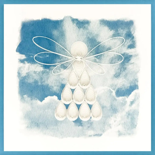 CARTE DE SOUHAIT : ANGE DANS LES NUAGES