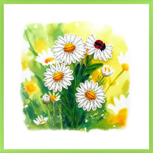CARTE DE SOUHAIT : COCCINELLE MARGUERITE