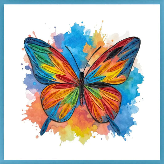 CARTE DE SOUHAIT : PAPILLON BRILLANT