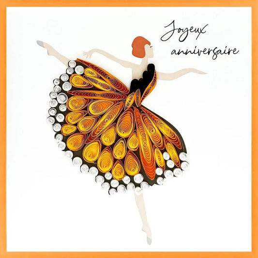 CARTE DE SOUHAIT : BALLERINE