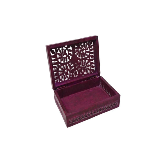 BOITE SCULPTÉE 4 X 6" PIERRE A SAVON ROSE
