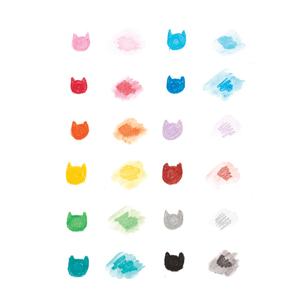 CRAYON GEL AQUARELLE "CAT PARADE" @12