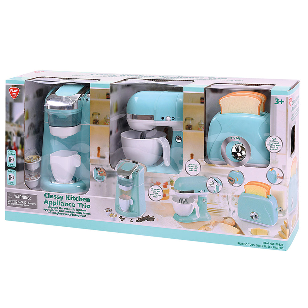 PLAYGO - TRIO APPAREILS DE CUISINE CHIC BLEU