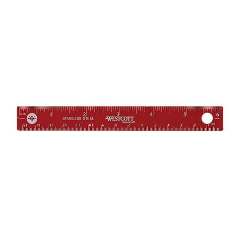 SCOLAIRE PAPETERIE - Règle en acier avec dos en liège  15 cm métrique/ 6