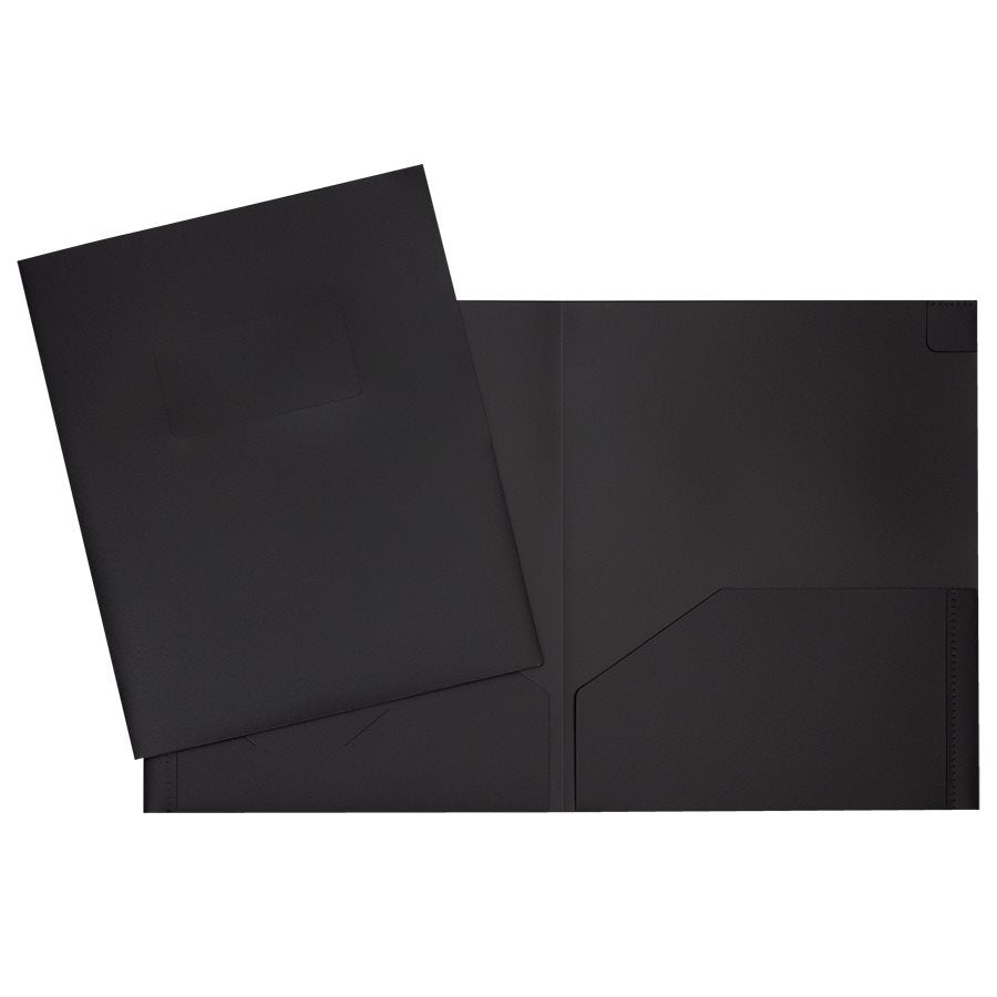 SCOLAIRE PAPETERIE - Couverture présentation 2 pochette poly noir
