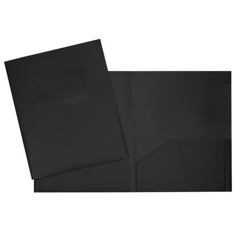 SCOLAIRE PAPETERIE - Couverture présentation 2 pochette poly noir