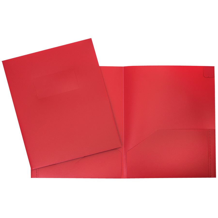 SCOLAIRE PAPETERIE - Couverture présentation 2 pochette poly rouge