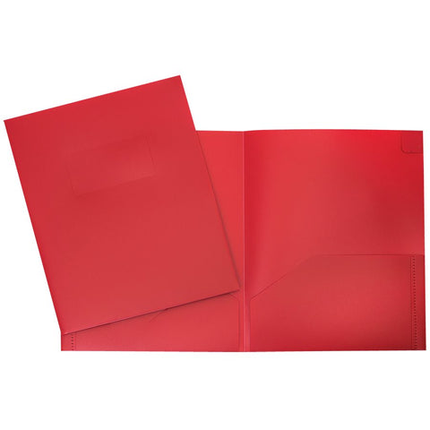 SCOLAIRE PAPETERIE - Couverture présentation 2 pochette poly rouge