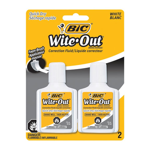 SCOLAIRE PAPETERIE - Liquide correcteur Wite-Out® Séchage Rapide  Paquet de 2