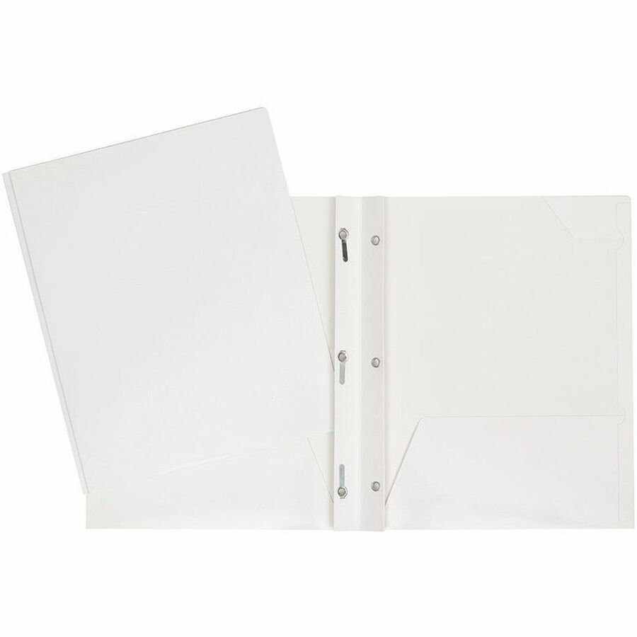 SCOLAIRE PAPETERIE - Porte-folio Pochette+3att carton laminé blanc