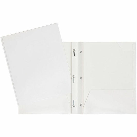 SCOLAIRE PAPETERIE - Porte-folio Pochette+3att carton laminé blanc