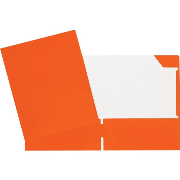 SCOLAIRE PAPETERIE -Porte-folio 2 pochettes laminé orange