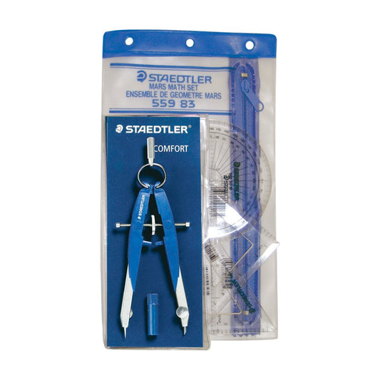 SCOLAIRE PAPETERIE - Ensemble de géométrie 5 pièces