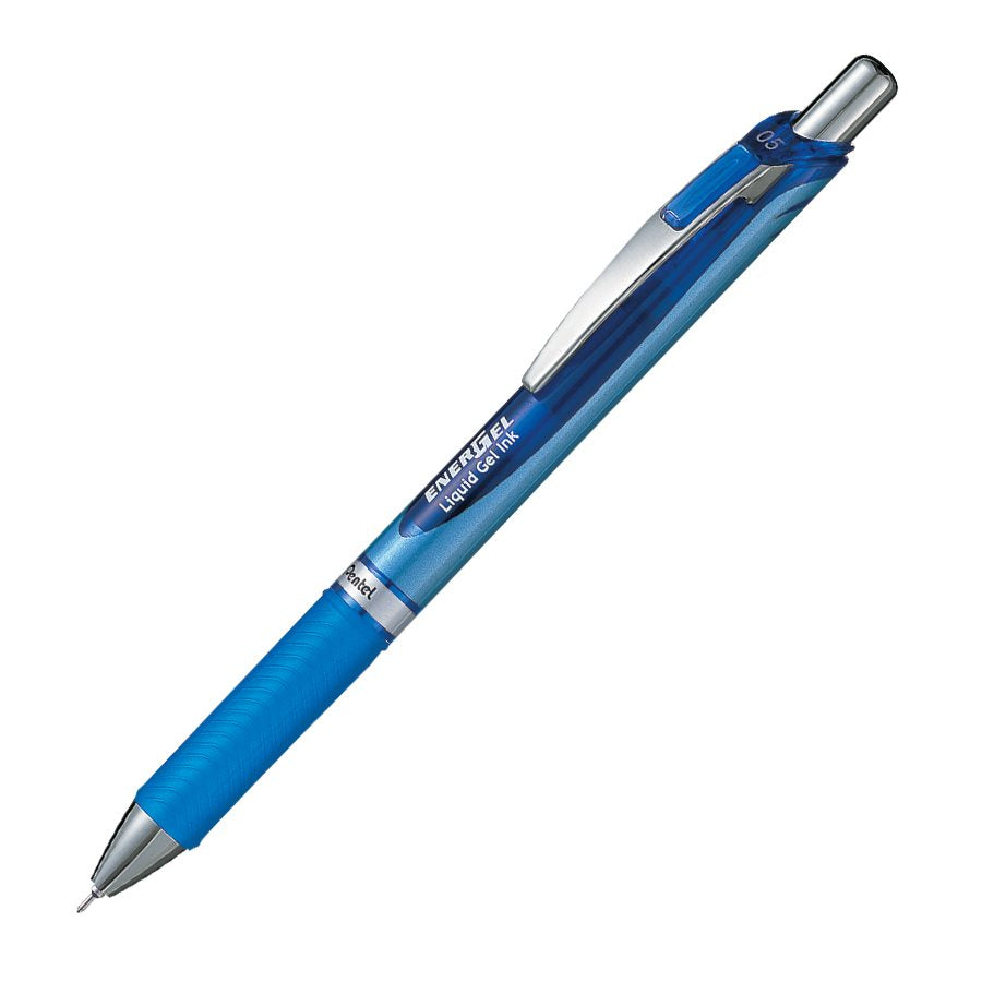 SCOLAIRE PAPETERIE - Stylo à bille roulante rétractable EnerGel®  Pointe aiguille 0,5 mm, bleu