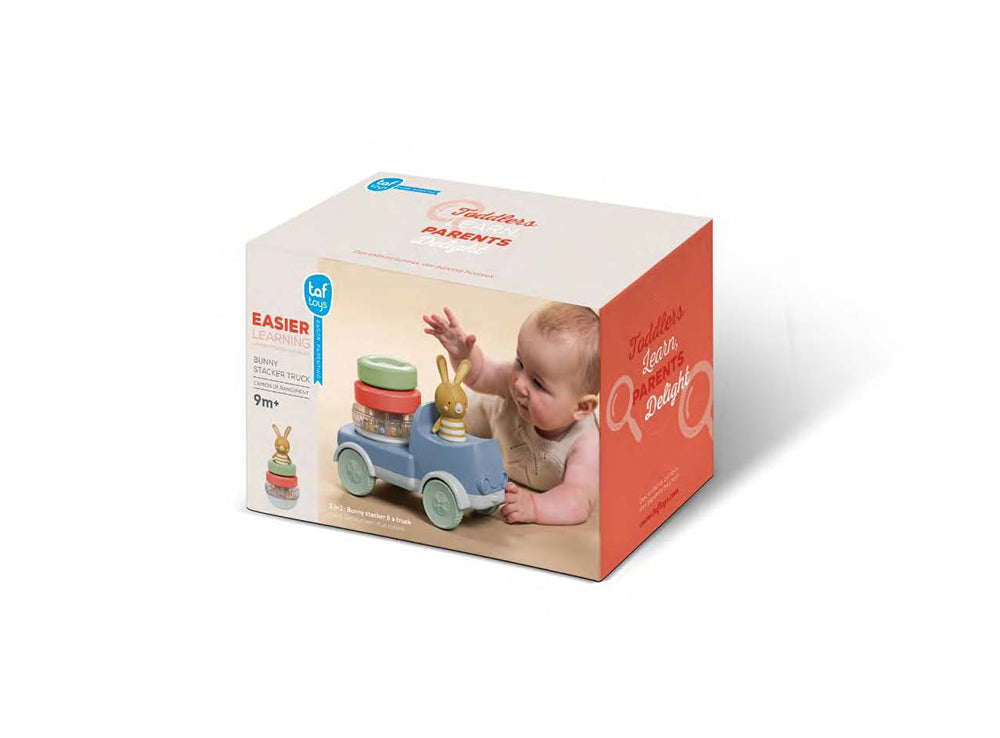 TAF TOYS - CAMION LAPIN A EMPILER 2 EN 1