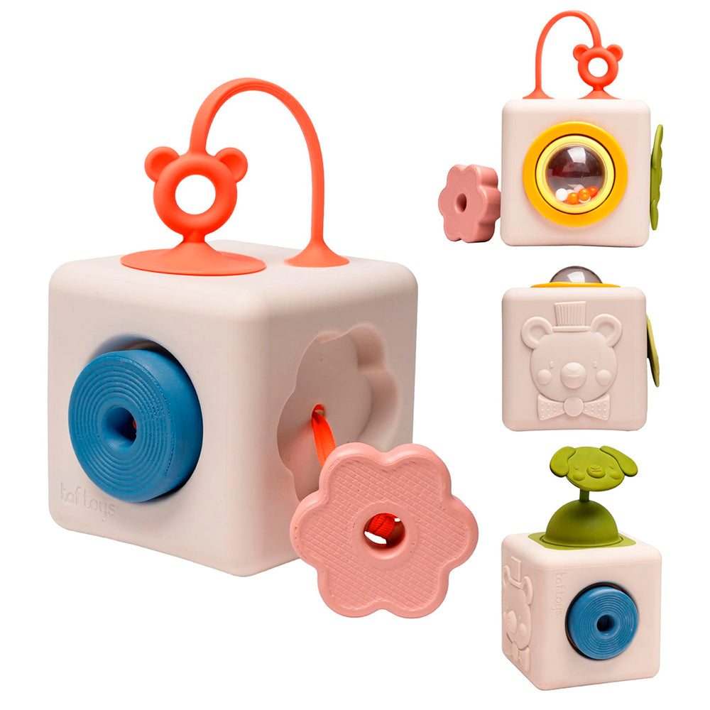 TAF TOYS - CUBE EN SILICONE PEEK & PLAY