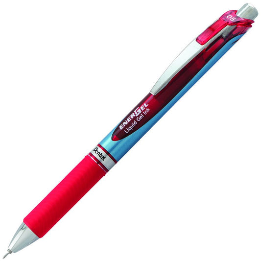 SCOLAIRE PAPETERIE - Stylo à bille roulante rétractable EnerGel®  Pointe aiguille 0,5 mm rouge