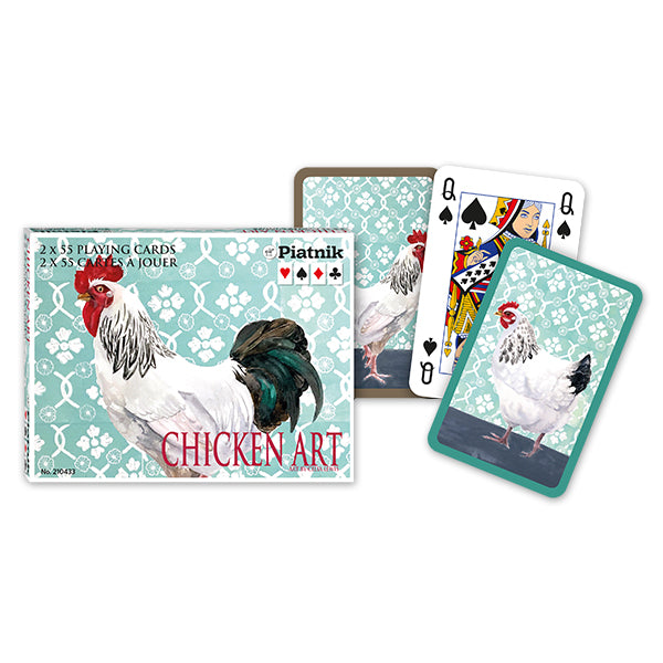 JEU DE CARTES DOUBLE "CHICKEN ART"