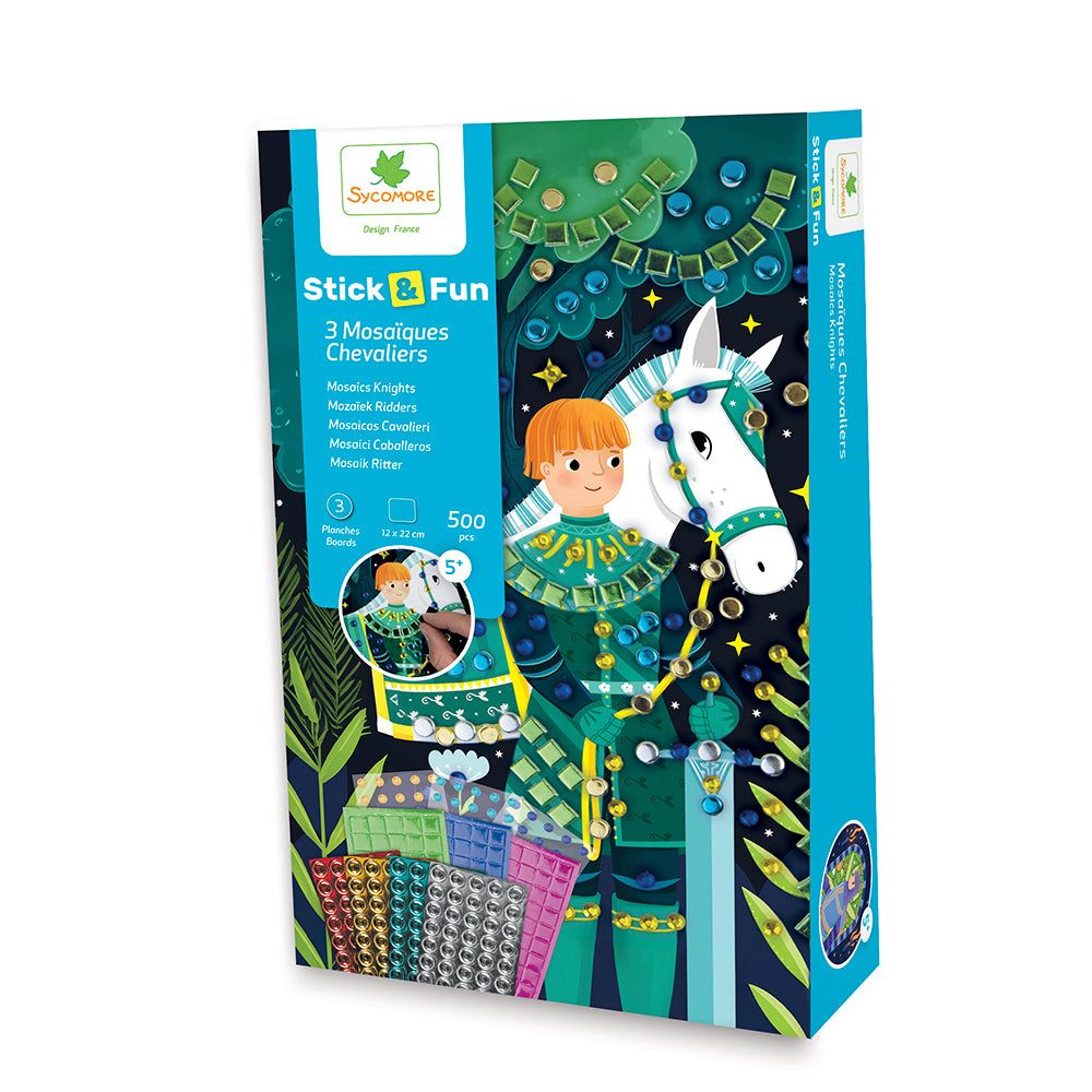 STICK'N FUN - 3 MINI MOSAIQUES - CHEVALIERS