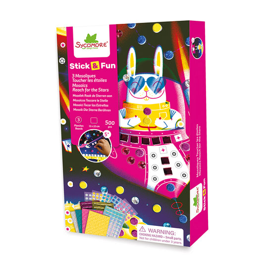 STICK'N FUN - 3 MINI MOSAIQUES - TOUCHER LES ETOILES