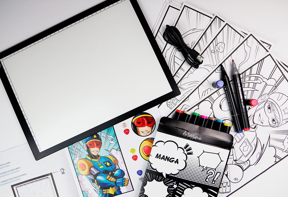 SYCOMORE - TABLETTE LUMINEUSE ET ATELIER MARQUEUR A ALCOOL MANGA