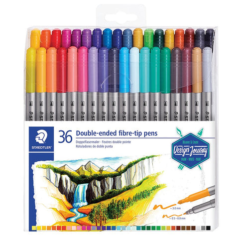 STAEDTLER - FEUTRES DOUBLE POINTE 0.5mm/3mm @36